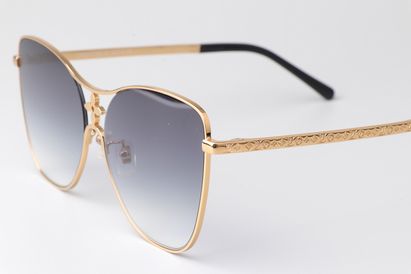 Z1871U Sunglasses Gold Gradient Gray