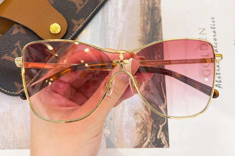 Z1871U Sunglasses Gold Gradient Pink