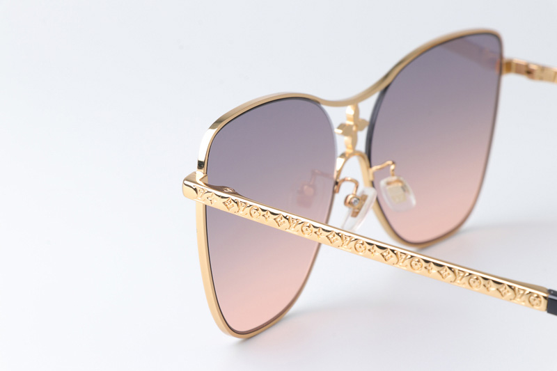 Z1871U Sunglasses Gold Gradient Purple