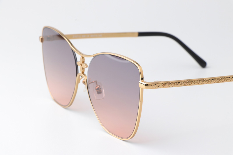 Z1871U Sunglasses Gold Gradient Purple