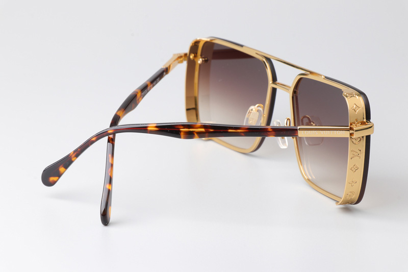 Z1912U Sunglasses Gold Gradient Brown