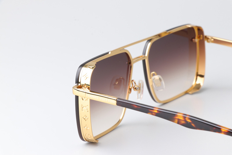 Z1912U Sunglasses Gold Gradient Brown