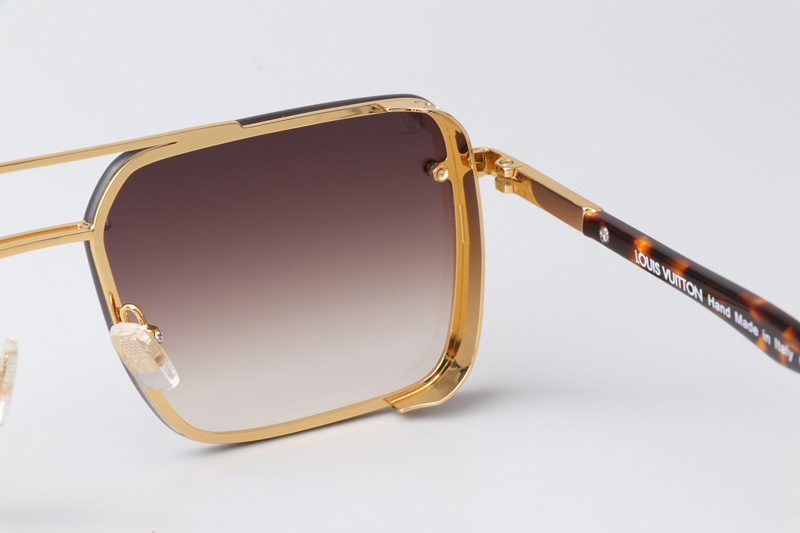 Z1912U Sunglasses Gold Gradient Brown