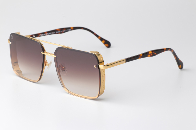 Z1912U Sunglasses Gold Gradient Brown