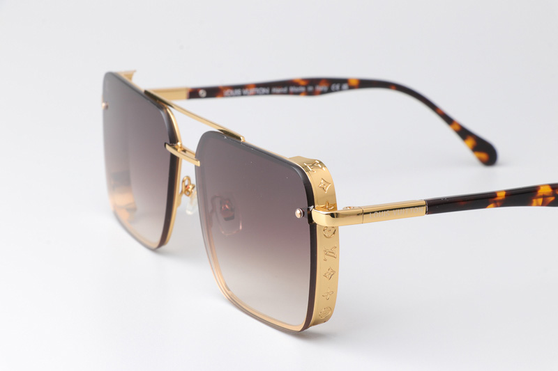 Z1912U Sunglasses Gold Gradient Brown