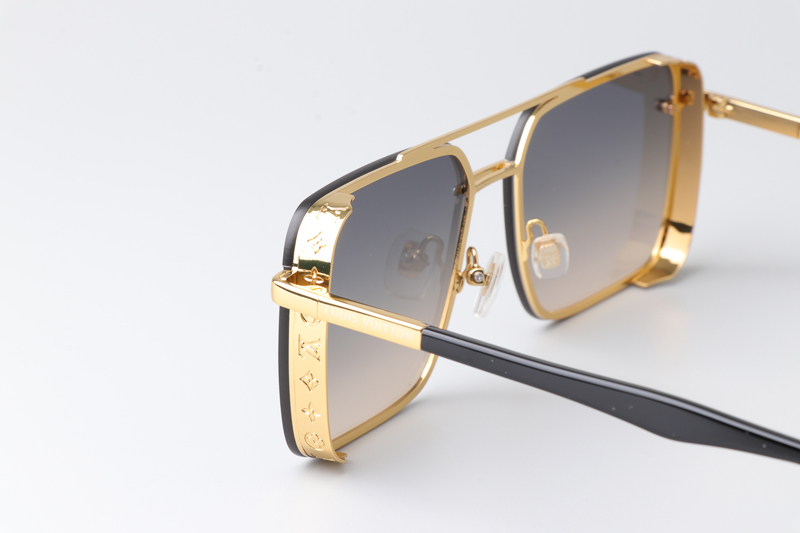 Z1912U Sunglasses Gold Gradient Gray