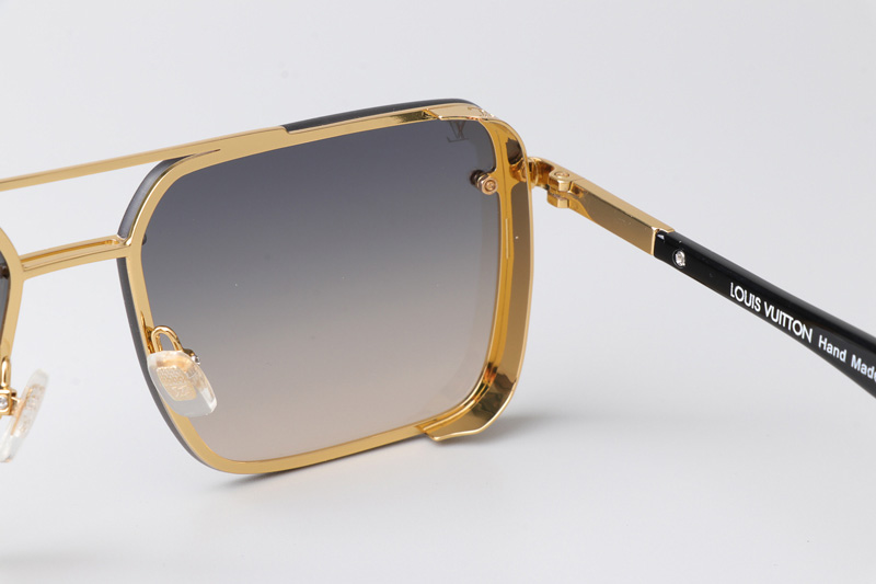 Z1912U Sunglasses Gold Gradient Gray