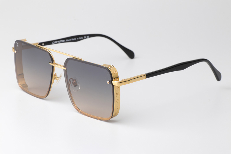 Z1912U Sunglasses Gold Gradient Gray