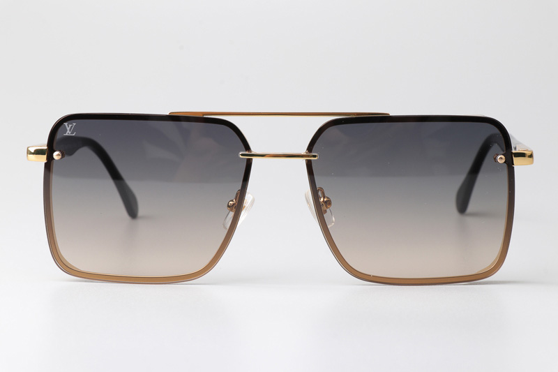 Z1912U Sunglasses Gold Gradient Gray