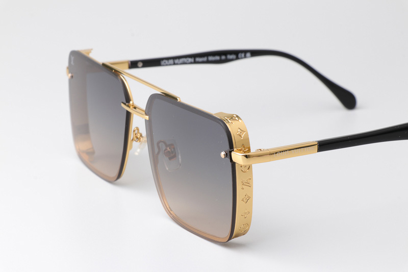 Z1912U Sunglasses Gold Gradient Gray