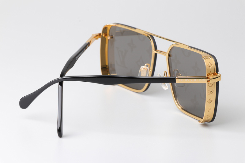 Z1912U Sunglasses Gold Gray Logo