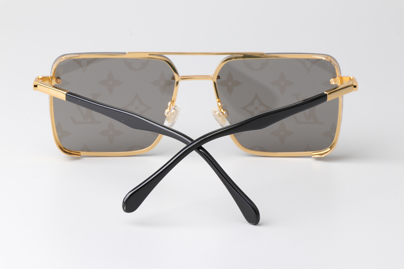 Z1912U Sunglasses Gold Gray Logo