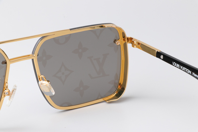 Z1912U Sunglasses Gold Gray Logo