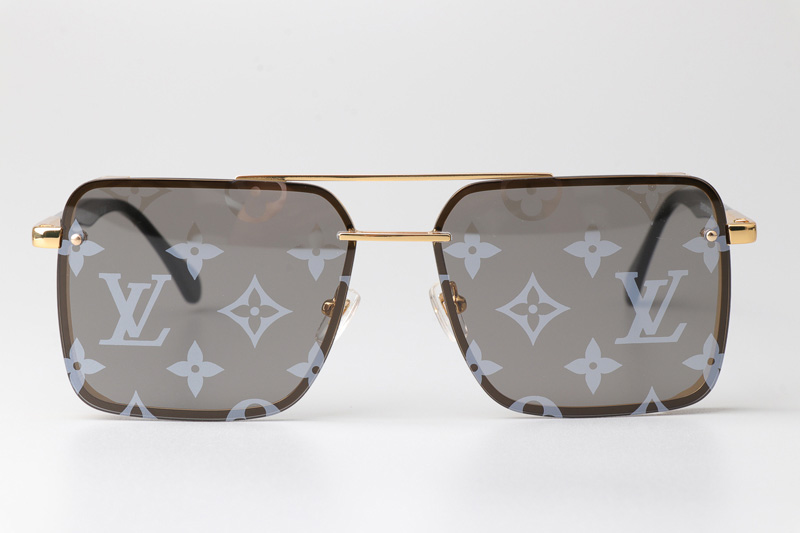 Z1912U Sunglasses Gold Gray Logo