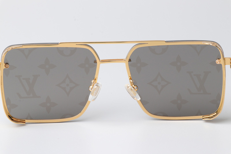 Z1912U Sunglasses Gold Gray Logo