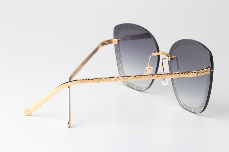 Z1930U Sunglasses Gold Gradient Gray