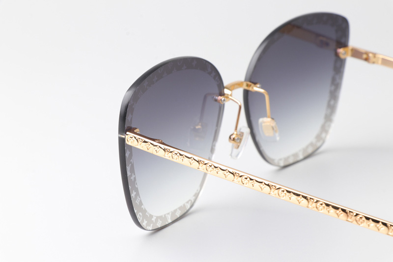 Z1930U Sunglasses Gold Gradient Gray