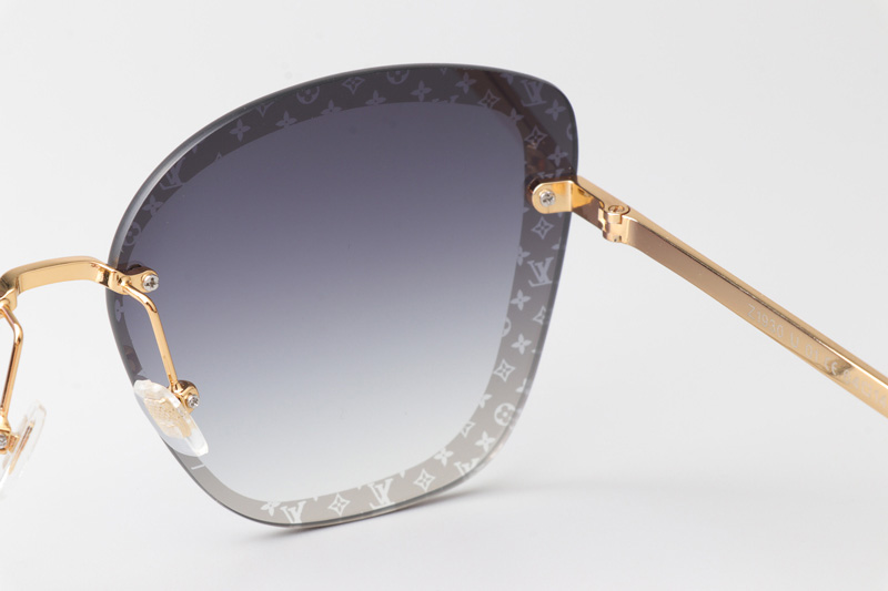 Z1930U Sunglasses Gold Gradient Gray