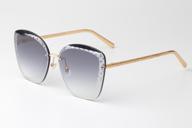 Z1930U Sunglasses Gold Gradient Gray