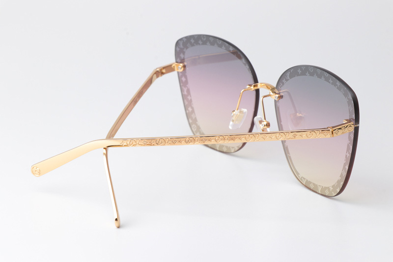 Z1930U Sunglasses Gold Gradient Pink