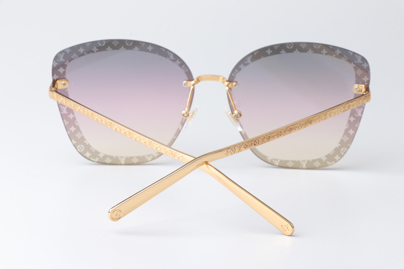 Z1930U Sunglasses Gold Gradient Pink
