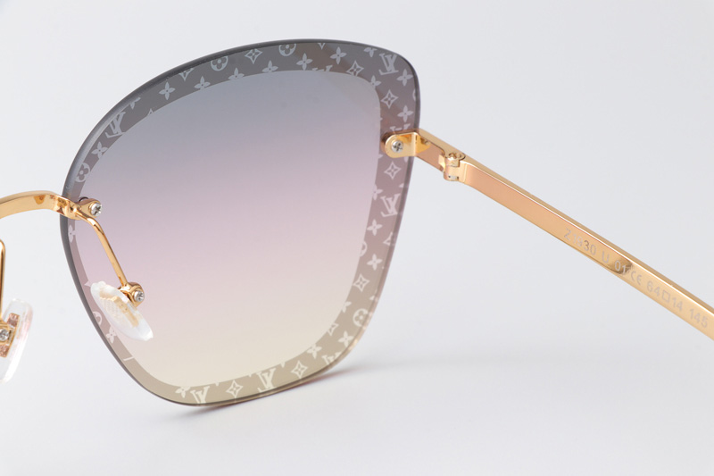 Z1930U Sunglasses Gold Gradient Pink