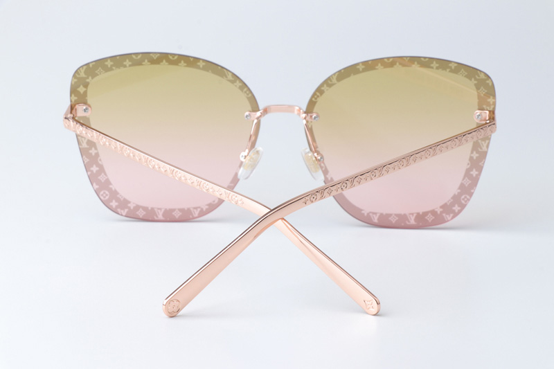 Z1930U Sunglasses Rose Gold Gradient Brown