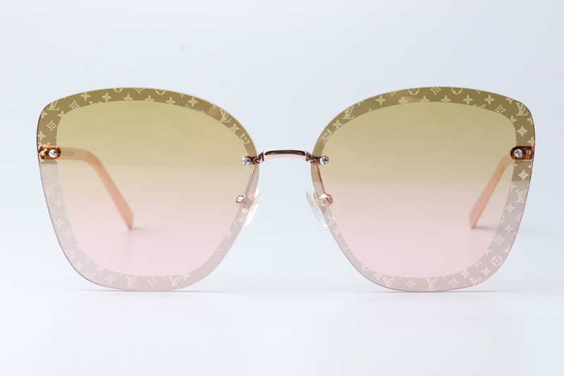 Z1930U Sunglasses Rose Gold Gradient Brown