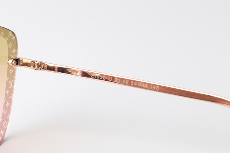 Z1930U Sunglasses Rose Gold Gradient Brown