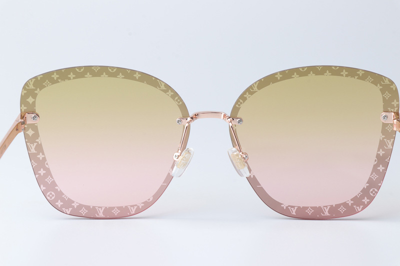 Z1930U Sunglasses Rose Gold Gradient Brown