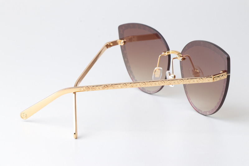 Z1944U Sunglasses Gold Gradient Brown