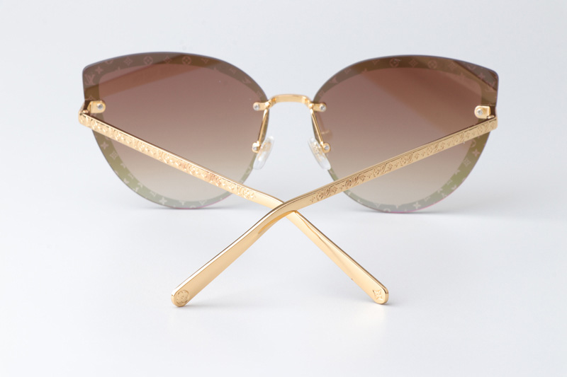 Z1944U Sunglasses Gold Gradient Brown