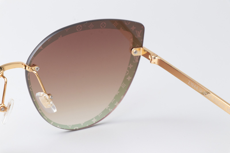 Z1944U Sunglasses Gold Gradient Brown