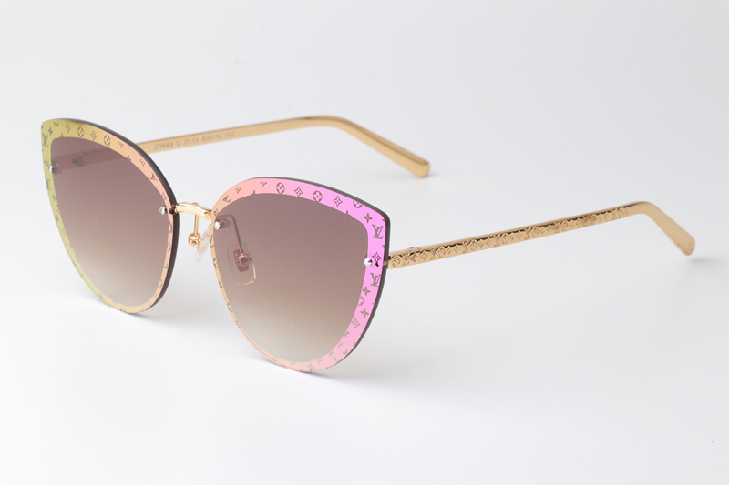 Z1944U Sunglasses Gold Gradient Brown