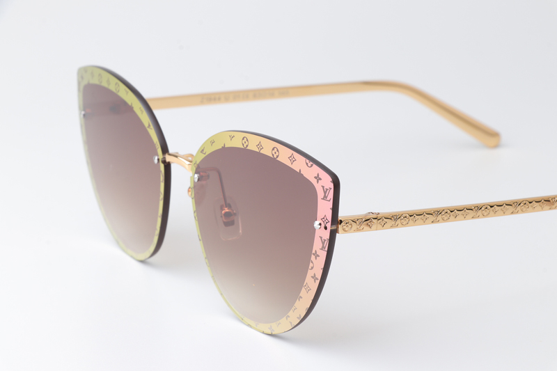 Z1944U Sunglasses Gold Gradient Brown