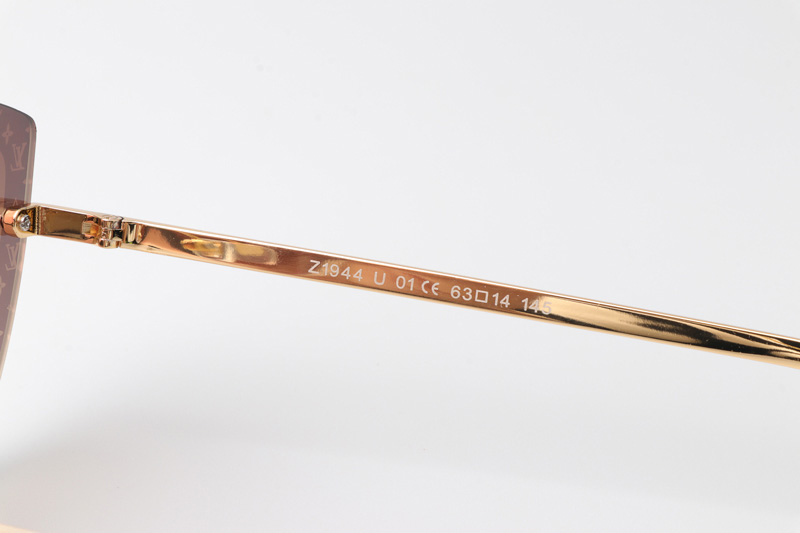 Z1944U Sunglasses Gold Gradient Brown