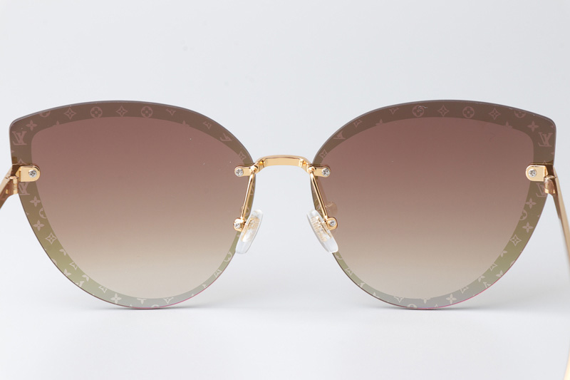 Z1944U Sunglasses Gold Gradient Brown