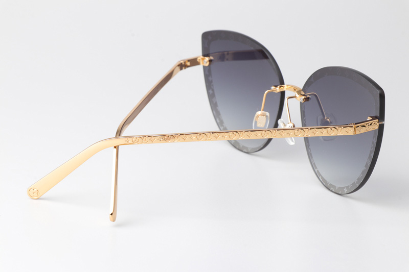 Z1944U Sunglasses Gold Gradient Gray