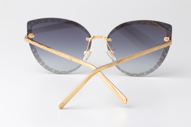 Z1944U Sunglasses Gold Gradient Gray