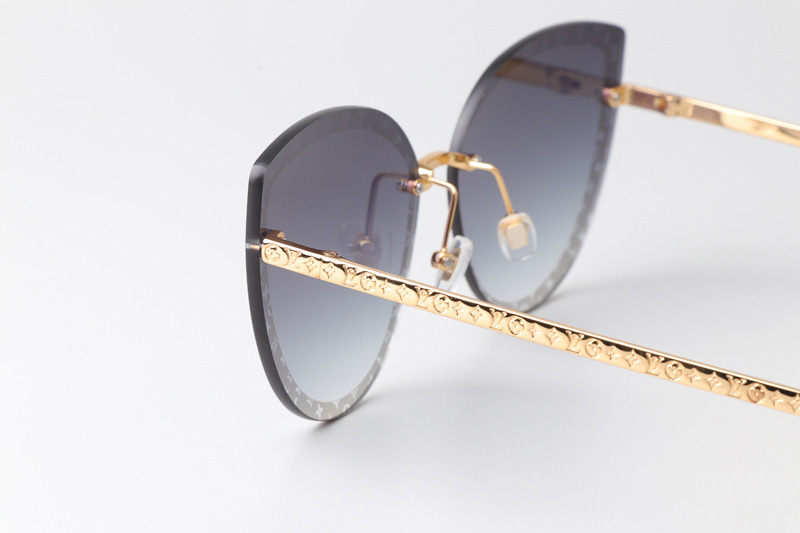 Z1944U Sunglasses Gold Gradient Gray