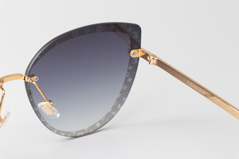 Z1944U Sunglasses Gold Gradient Gray