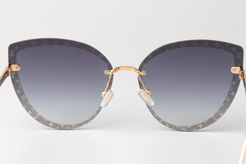 Z1944U Sunglasses Gold Gradient Gray