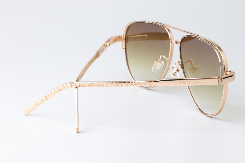 Z1967U Sunglasses Gold Gradient Gold Flash Logo