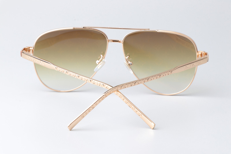 Z1967U Sunglasses Gold Gradient Gold Flash Logo