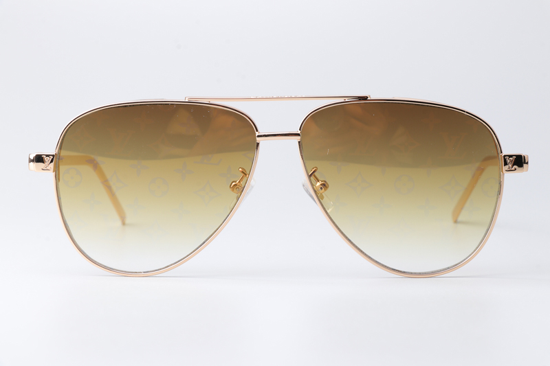 Z1967U Sunglasses Gold Gradient Gold Flash Logo