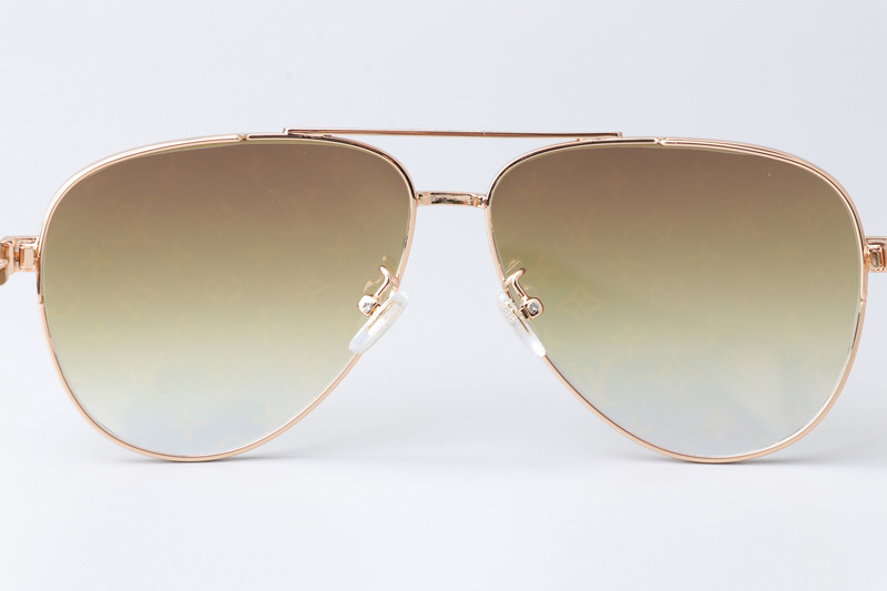 Z1967U Sunglasses Gold Gradient Gold Flash Logo