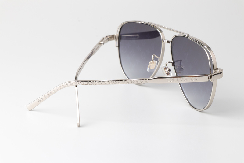 Z1967U Sunglasses Silver Gradient Silver Flash Logo