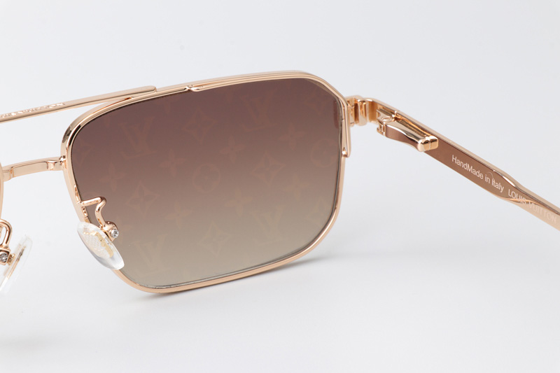 Z1976U Sunglasses Gold Gold Flash Logo