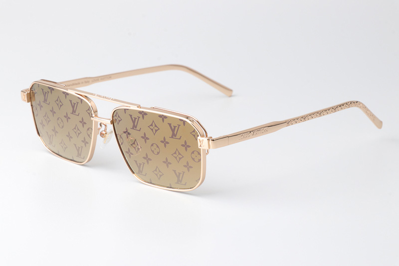 Z1976U Sunglasses Gold Gold Flash Logo