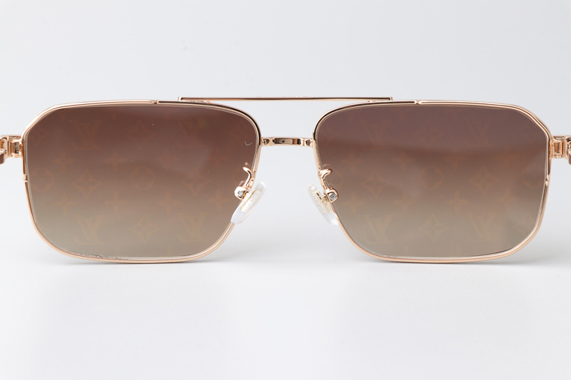 Z1976U Sunglasses Gold Gold Flash Logo